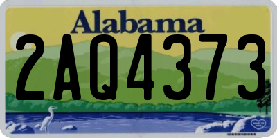 AL license plate 2AQ4373