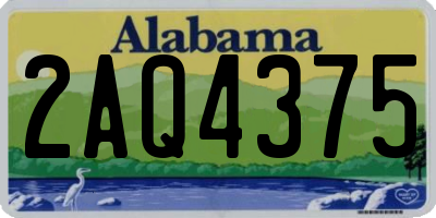 AL license plate 2AQ4375