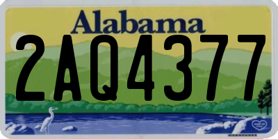 AL license plate 2AQ4377