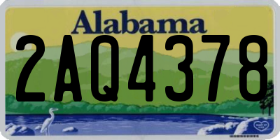 AL license plate 2AQ4378