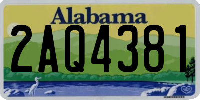 AL license plate 2AQ4381