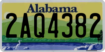 AL license plate 2AQ4382