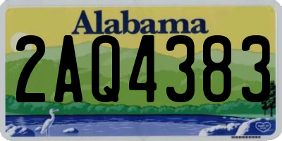AL license plate 2AQ4383