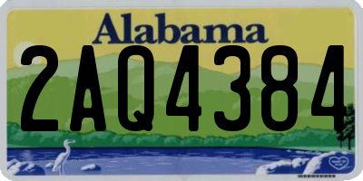 AL license plate 2AQ4384