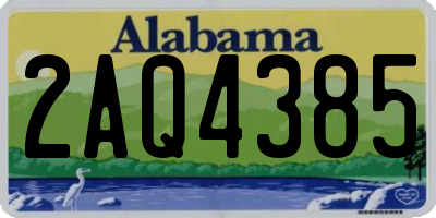 AL license plate 2AQ4385
