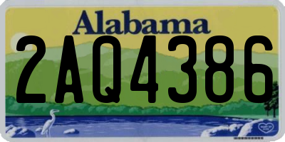 AL license plate 2AQ4386