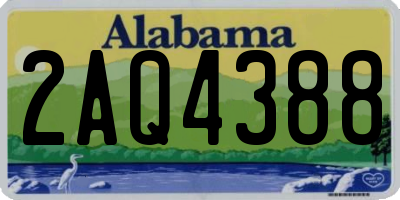 AL license plate 2AQ4388
