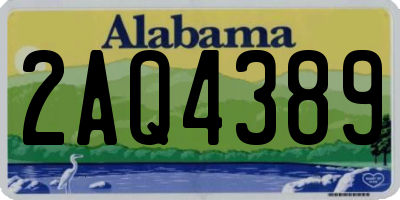 AL license plate 2AQ4389