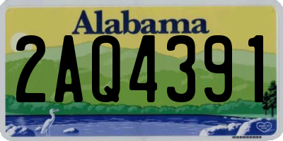 AL license plate 2AQ4391