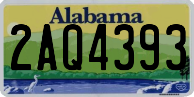 AL license plate 2AQ4393