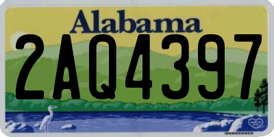 AL license plate 2AQ4397