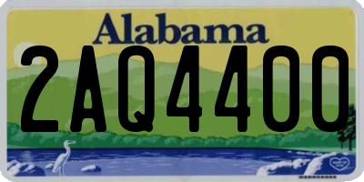 AL license plate 2AQ4400