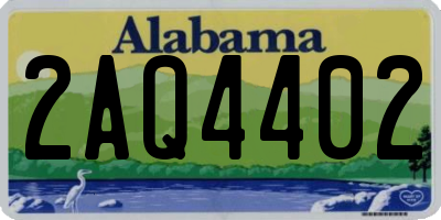 AL license plate 2AQ4402