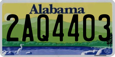 AL license plate 2AQ4403