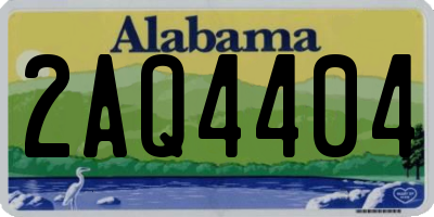 AL license plate 2AQ4404