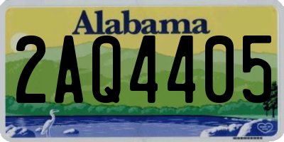 AL license plate 2AQ4405