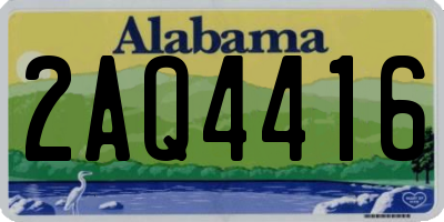 AL license plate 2AQ4416