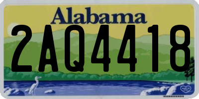AL license plate 2AQ4418