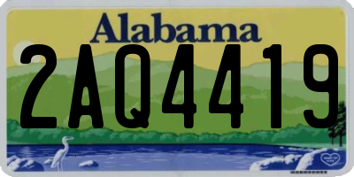 AL license plate 2AQ4419