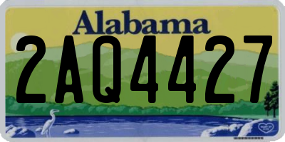AL license plate 2AQ4427