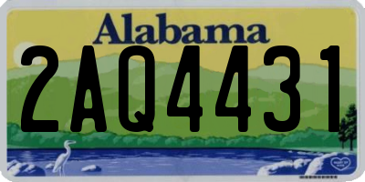 AL license plate 2AQ4431