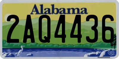 AL license plate 2AQ4436