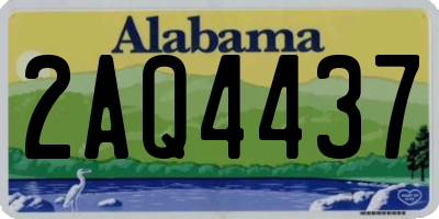 AL license plate 2AQ4437