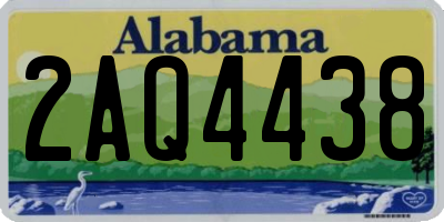 AL license plate 2AQ4438