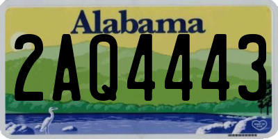AL license plate 2AQ4443