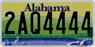 AL license plate 2AQ4444