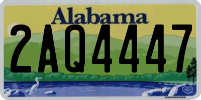 AL license plate 2AQ4447