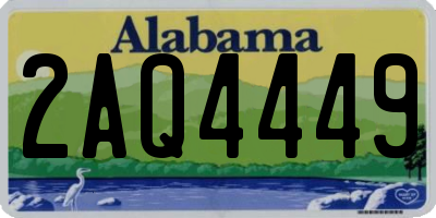 AL license plate 2AQ4449