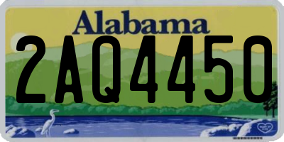 AL license plate 2AQ4450