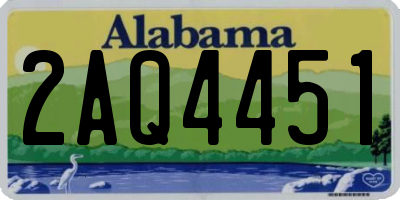 AL license plate 2AQ4451