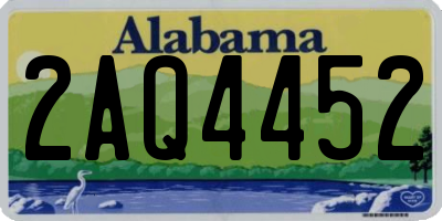 AL license plate 2AQ4452