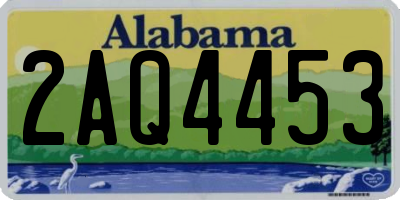 AL license plate 2AQ4453