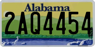 AL license plate 2AQ4454