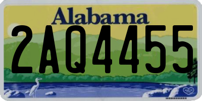 AL license plate 2AQ4455