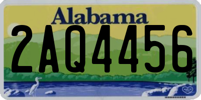 AL license plate 2AQ4456