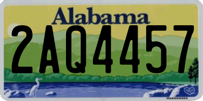 AL license plate 2AQ4457