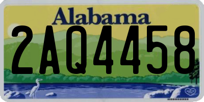 AL license plate 2AQ4458