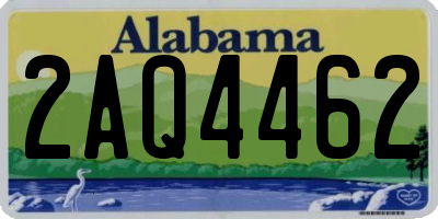AL license plate 2AQ4462