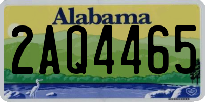 AL license plate 2AQ4465