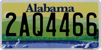 AL license plate 2AQ4466