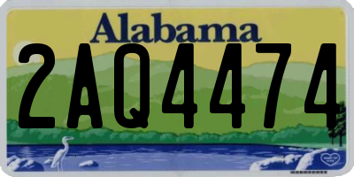 AL license plate 2AQ4474