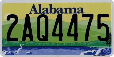 AL license plate 2AQ4475