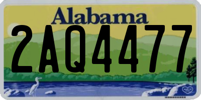 AL license plate 2AQ4477