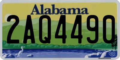 AL license plate 2AQ4490