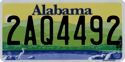 AL license plate 2AQ4492