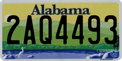 AL license plate 2AQ4493